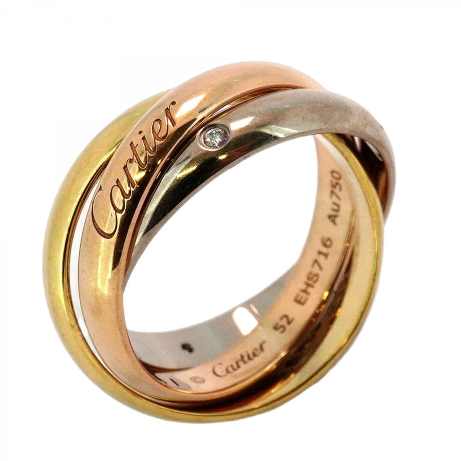 Cartier(カルティエ) リング イエローゴールド ピンクゴールド カルティエ(Cartier) カルティエ リング トリニティ 5PD 18KYG