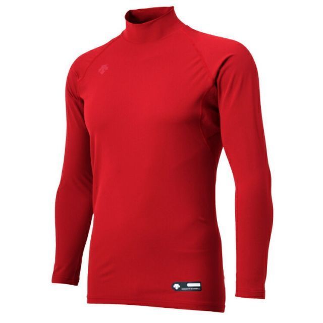 DESCENTE デサント ハイネック長袖アンダーシャツ レッド Oサイズ STD-770B RED | スポーツ スポーツ用品 野球 ベースボール ベースボールウェア トレーニングウェア インナー ハイネック 長袖 ア