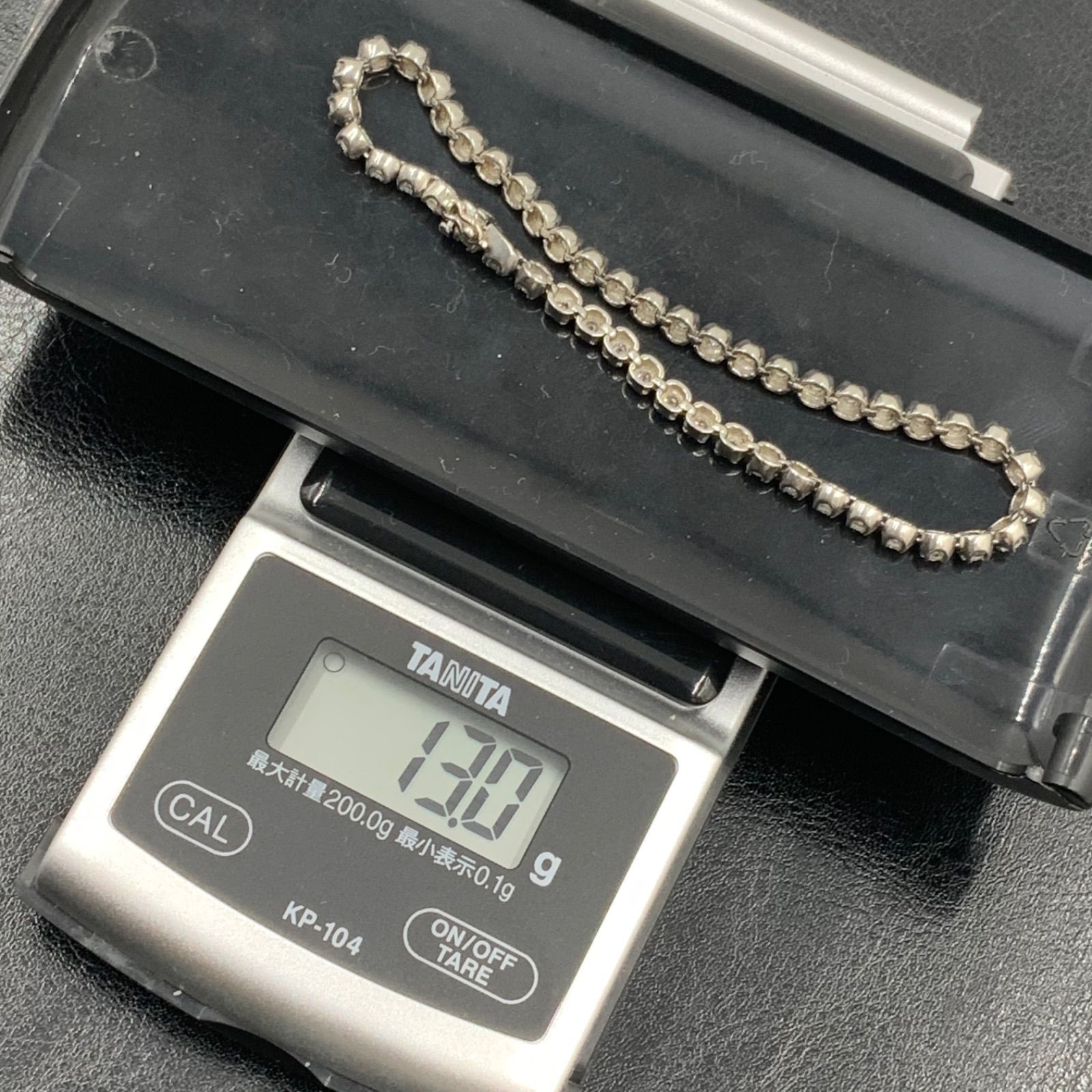 Pt850 プラチナ850 テニスブレスレット ダイヤモンドブレスレット 13g 