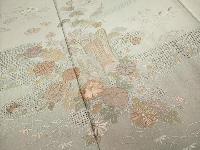平和屋着物▽中国三大刺繍 スワトウ刺繍 汕頭刺繍 総刺繍 訪問着