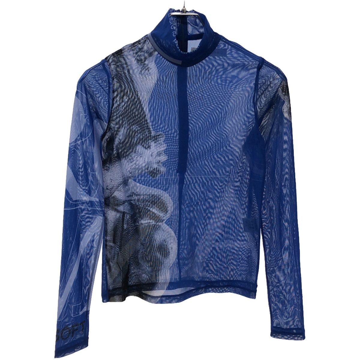 YOHEI OHNO ヨウヘイオオノ シールスーメッシュトップス ブルー OS