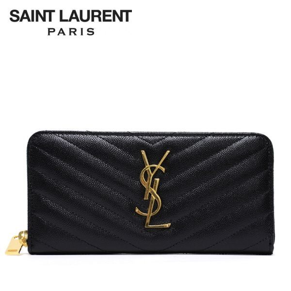 サンローラン SAINT LAURENT  モノグラムYSL ラウンドファスナー長財布【ブラック】 358094 BOW01 1000/【2023-24AW】l-wallet