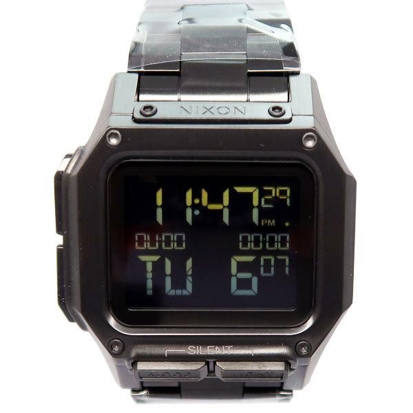 NIXON ニクソン  Regulus Stainless Steel レグルス 腕時計 メンズ クオーツ デジタル 46mm All Black  A1268-001-00 (A1268001)