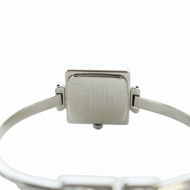 グッチ GUCCI バングルウォッチ 腕時計 スクエア クォーツ ロゴ