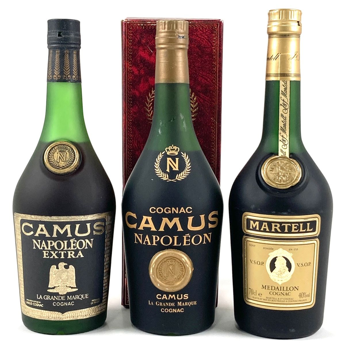 3本 カミュ マーテル コニャック 700ml ブランデー セット 古酒