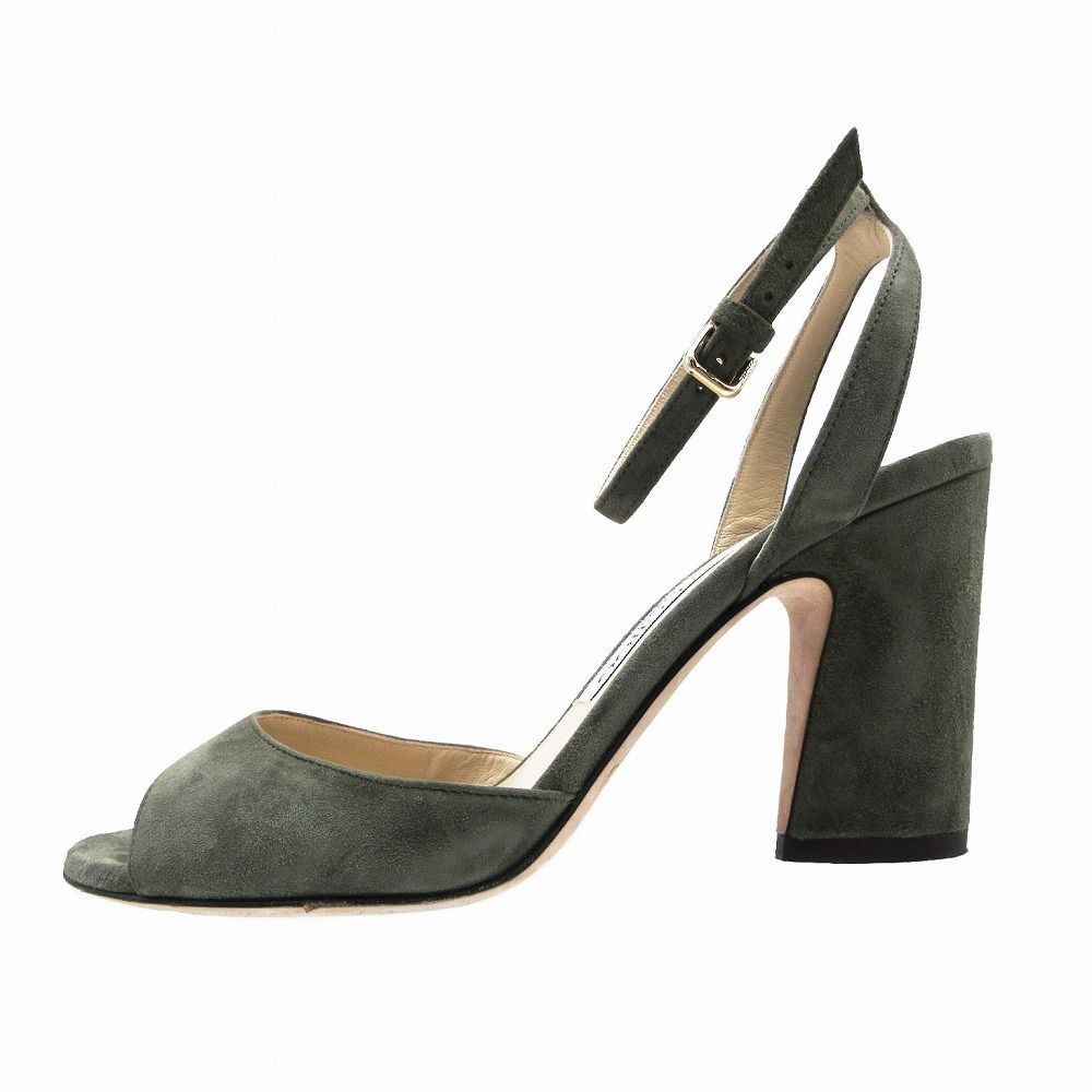 JIMMY CHOO ジミーチュウ グリーン スエード パンプス サンダル 【公式