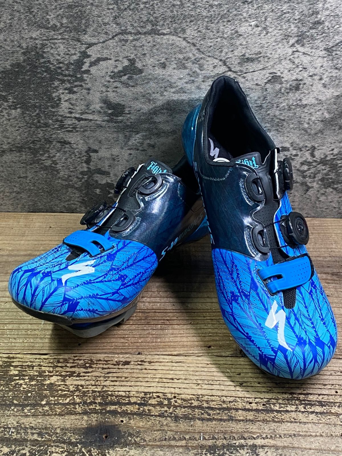 JJ313 スペシャライズド SPECIALIZED エスワークス S-WORKS 6RD FIGHT THEN FLIGHT 3穴 ビンディングシューズ 青 EU39