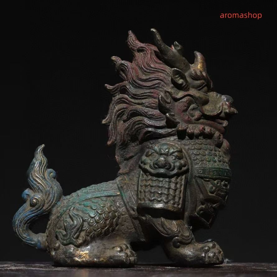 珍品旧蔵* 清代 純銅彩色 自在観音 古置物 賞物 極細工