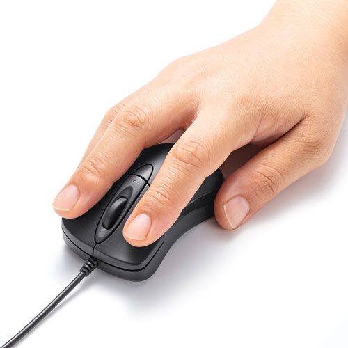 サンワサプライ 静音有線ブルーLEDマウス