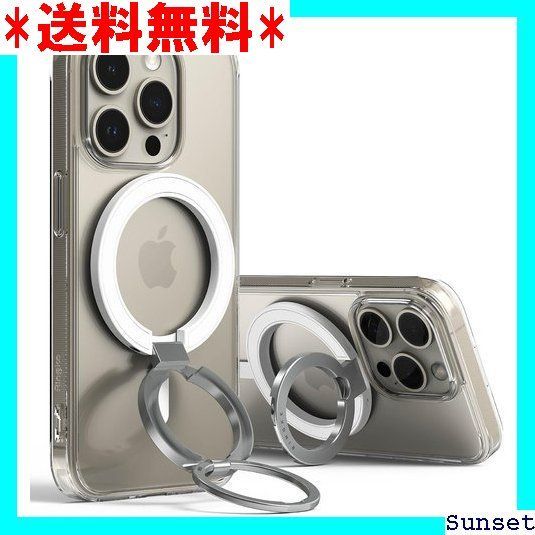 在庫限り Ringke SMART RING MAGNETIC フィンガーリング ストラップ 携帯スタンド 脱着 マグネット搭載 マックセーフ グリップ トックホルダー スマホリング - White 147