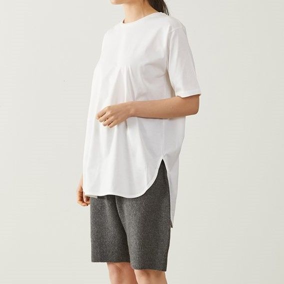 ADAWAS アダワス 日本製 JERSEY ROUND HEM T S/S ジャージーラウンドヘムTシャツ ADWS-008-11 Free ホワイト 半袖 ベーシック トップス【中古】【ADAWAS】 ADAWAS - ADAWAS アダワス 日本製 JERSEY ROUND HEM T S/S ジャージー