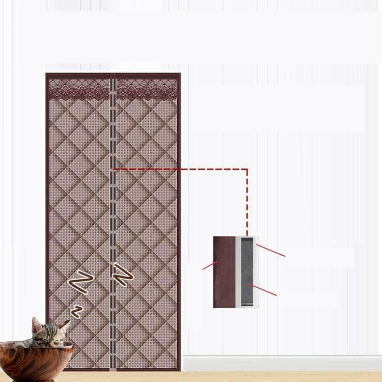 玄関カーテン カーテン 省エネ マグネット 中綿入り 間仕切りカーテン ドアカーテン のれん遮熱 冷気遮断 のれん 取り付け簡単 磁石 自動で NEXPOTALLINN_EU