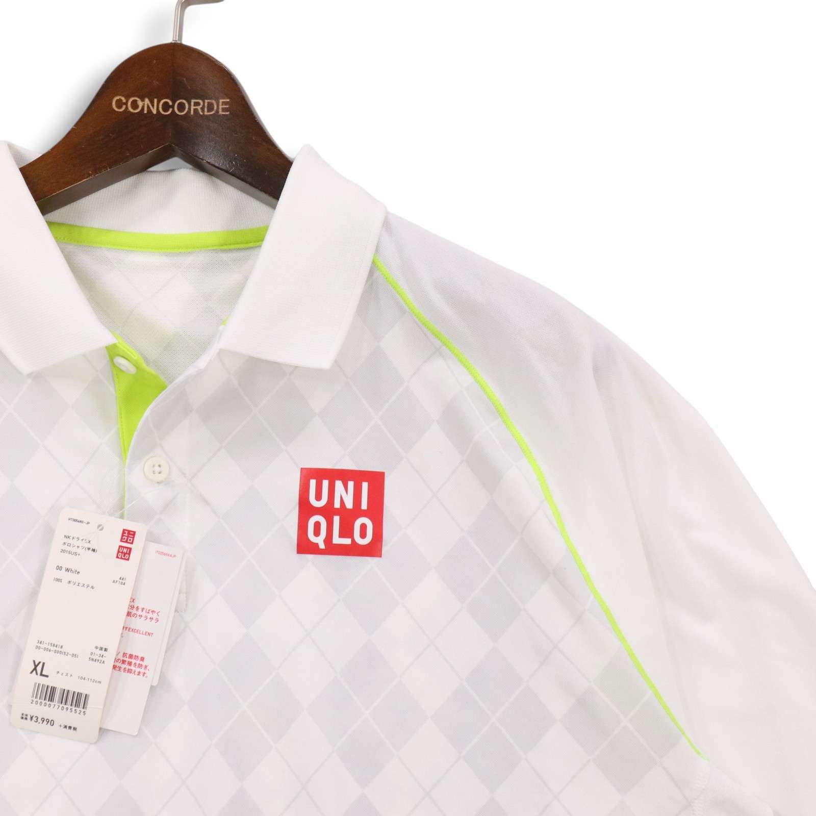 美品 UNIQLO メンズ 錦織圭モデル ドライ ポロシャツ 全米