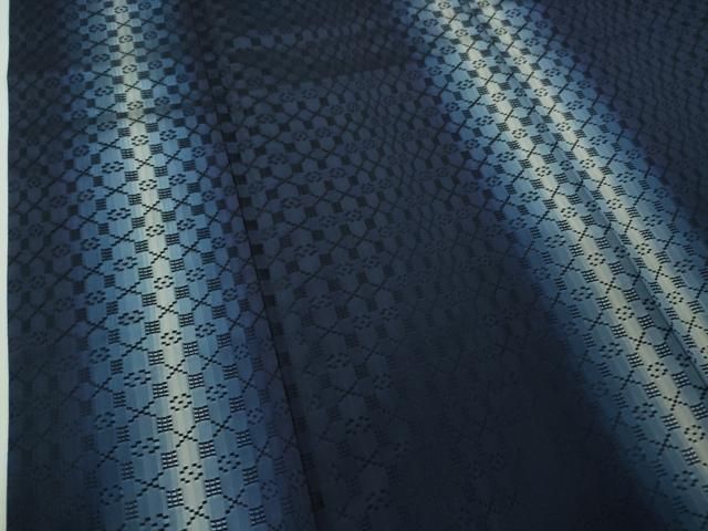 平和屋本店■超希少　男性　日本工芸会正会員　秋山眞和　綾の手紬　手織　本藍染　逸品　DZAA3710kh5 平和屋本店□超希少 男性 日本工芸会正会員 秋山眞和 綾の手紬 手織 本