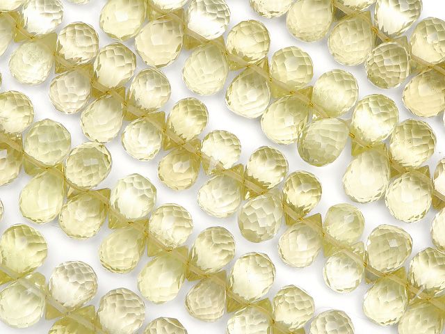 レモンクォーツ ドロップカット 6～7mm【1連販売】 / 9-30 LQ6DP