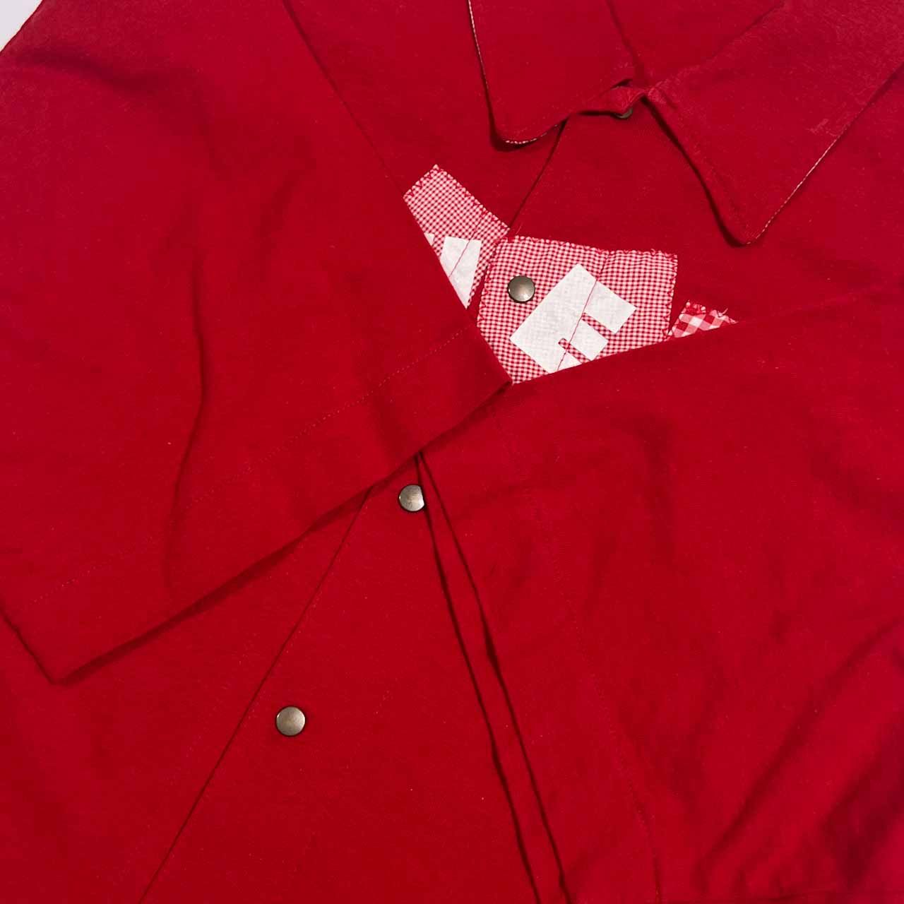 Karl Helmut カールヘルム パッチワーク風 半袖 シャツ