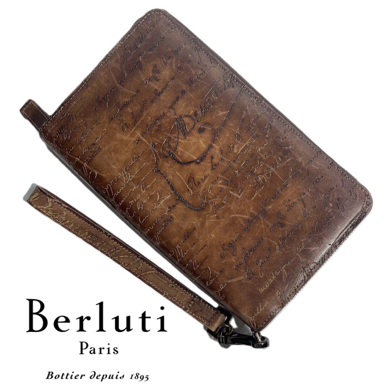 1609 Berluti ベルルッティ カリグラフィ ダブルラウンド