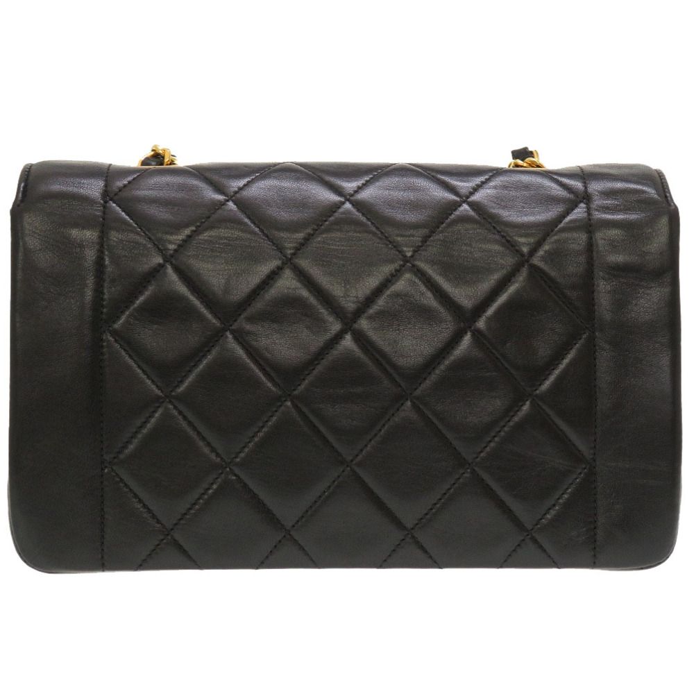 イ*別様 CHANEL ダイアナ　マトラッセ チェーンバッグ　ブラック×ラムスキ シャネル マトラッセ ダイアナ シングル チェーンショルダー