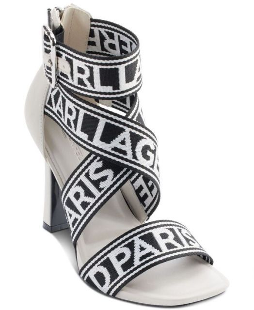 【送料無料】 カール ラガーフェルド レディース サンダル シューズ Women's Careliz Strappy Sandals Soft White