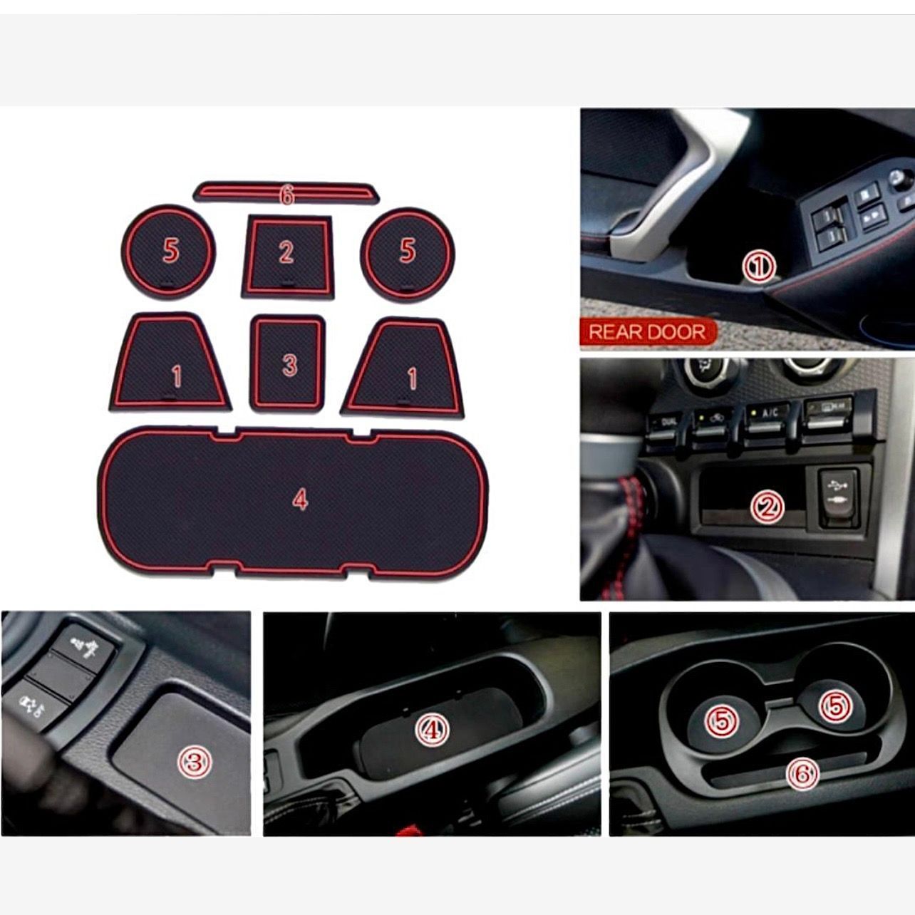専用出品　① トヨタ 86 (ZN6) スバル BRZ (ZC6) 専用設計 インテリア ラバー