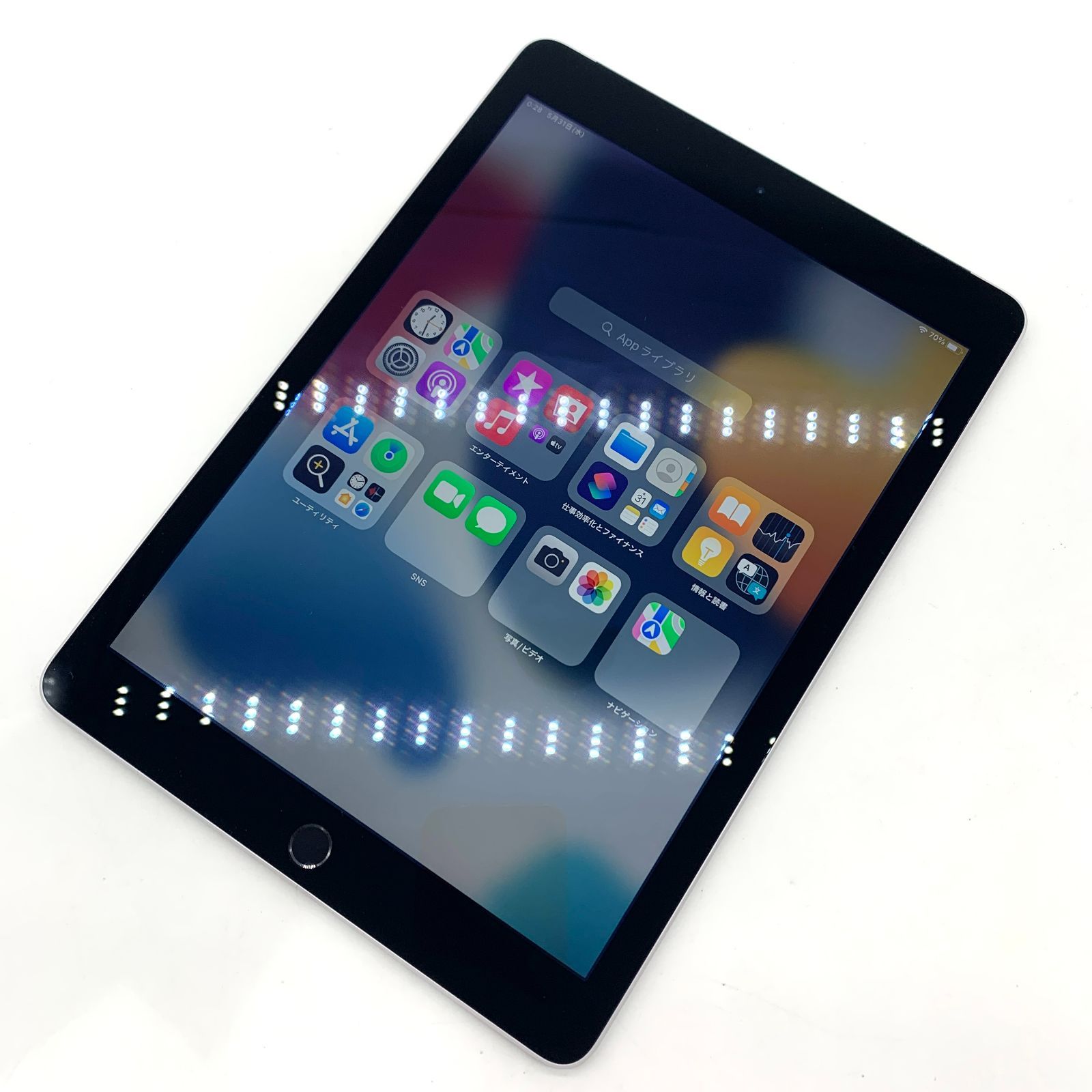 ▽au iPad Air2 Wi-Fi+Cellularモデル 64GB スペースグレイ MGHX2J/A 