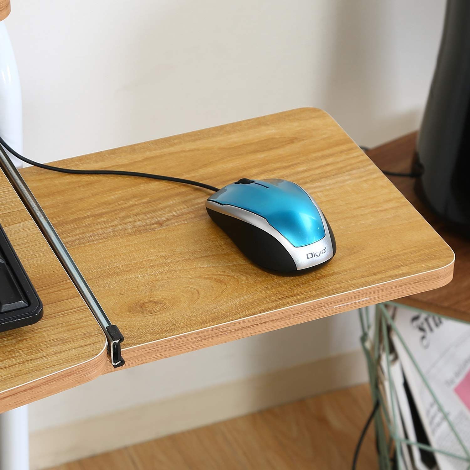 ストア 【新着商品】フィット シンプル キーボードトレー付き 木目調