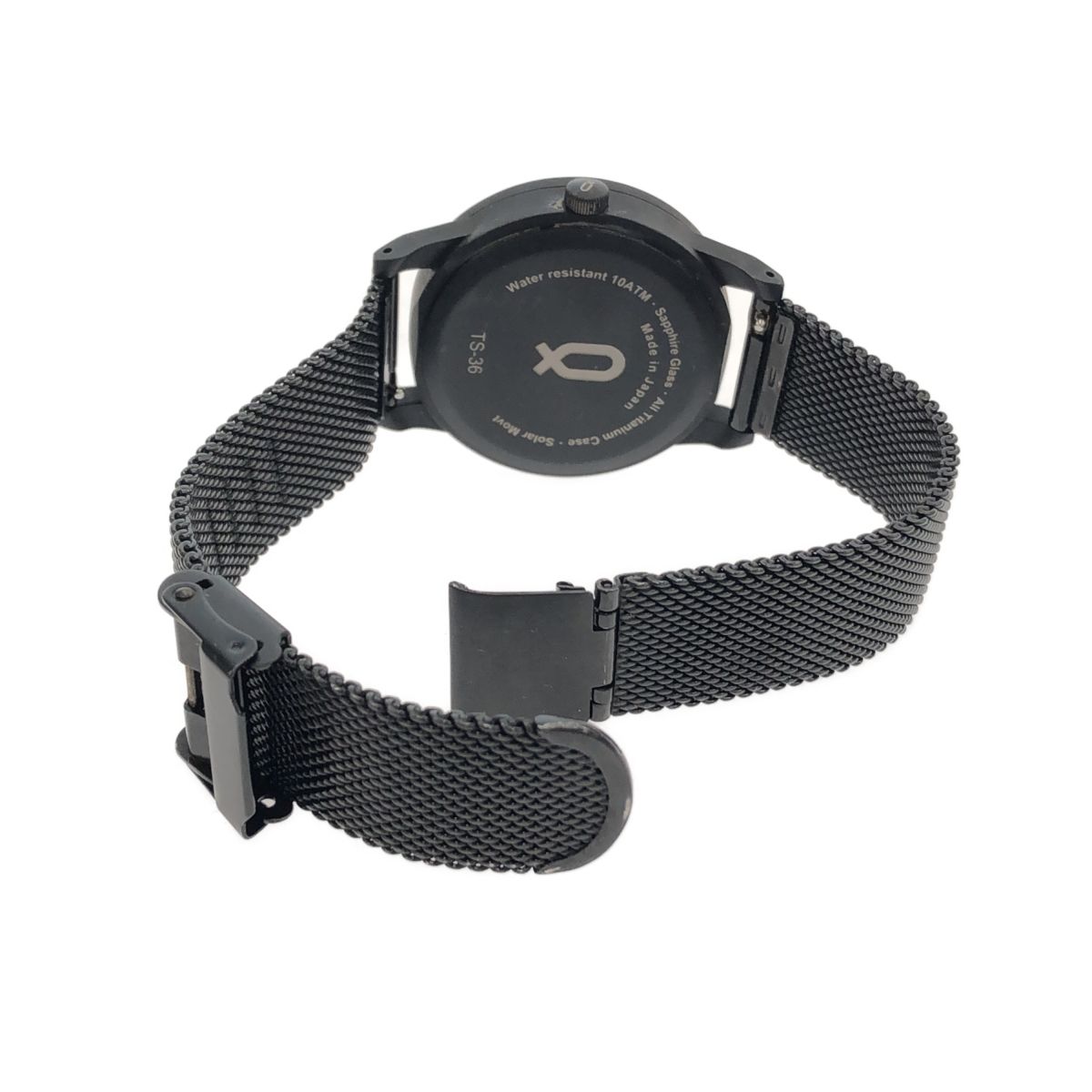 ブラック素材Knot ノット チタニウムソーラー 腕時計 TS-36BKBK