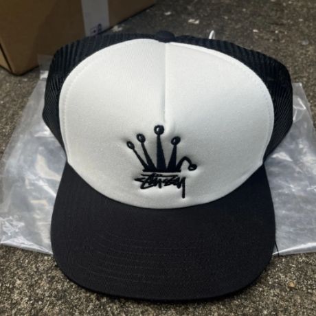 極美品 Stussy crown stock trucker cap ステューシー キャップ 男女 
