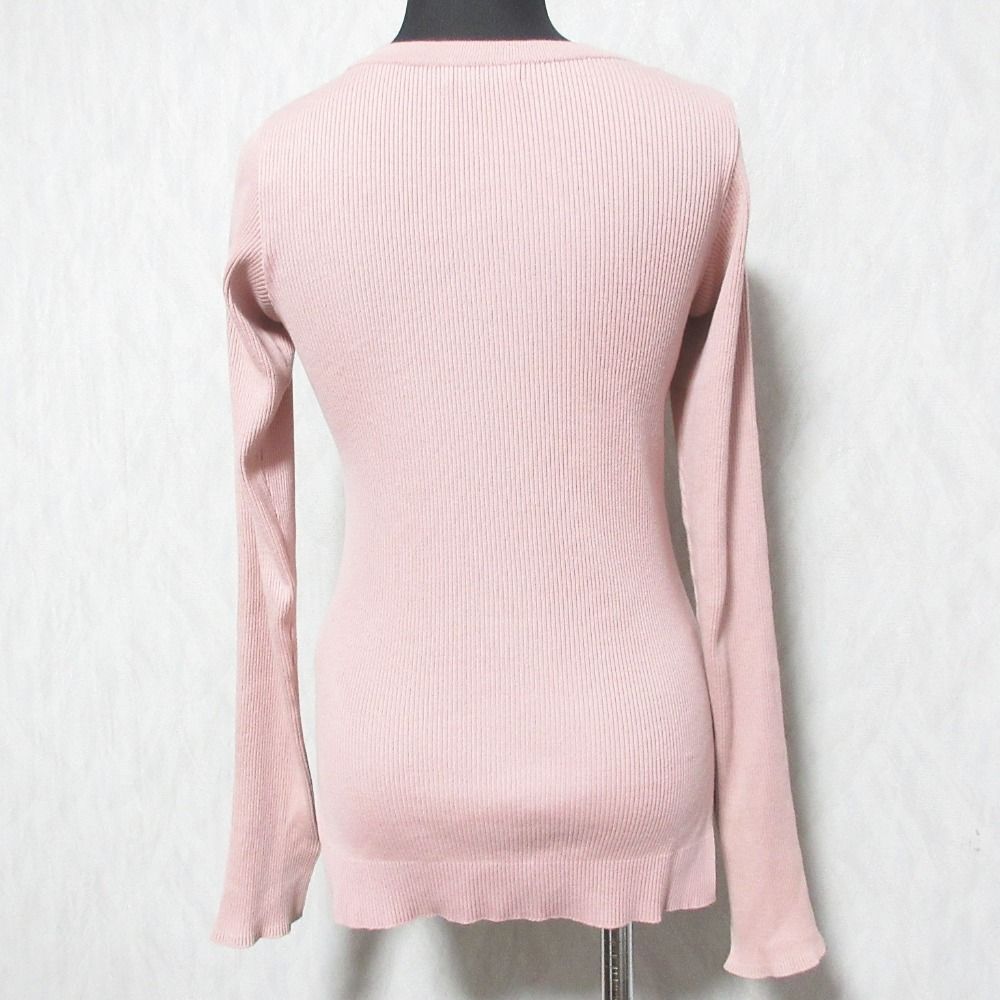 Auralee × Ron Herman Uネックリブニット ピンク　サイズ0 Auralee × Ron Herman Uネックリブニット ピンクサイズ0