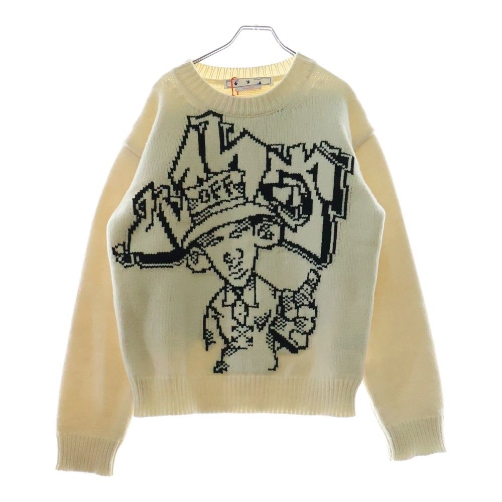 OFF-WHITE オフホワイト MAIN LABEL SEASONAL ニット セーター ホワイト OMHE136F22KNI002