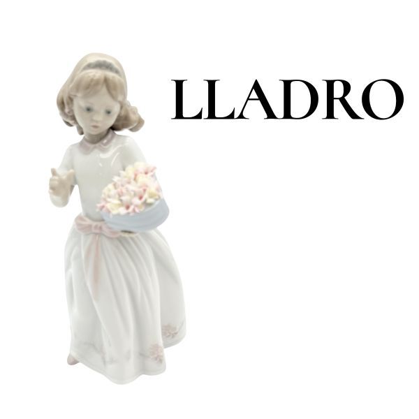 リヤドロ LLADRO 置物 インテリア 花と少女 大切なあなたへ 6915 白