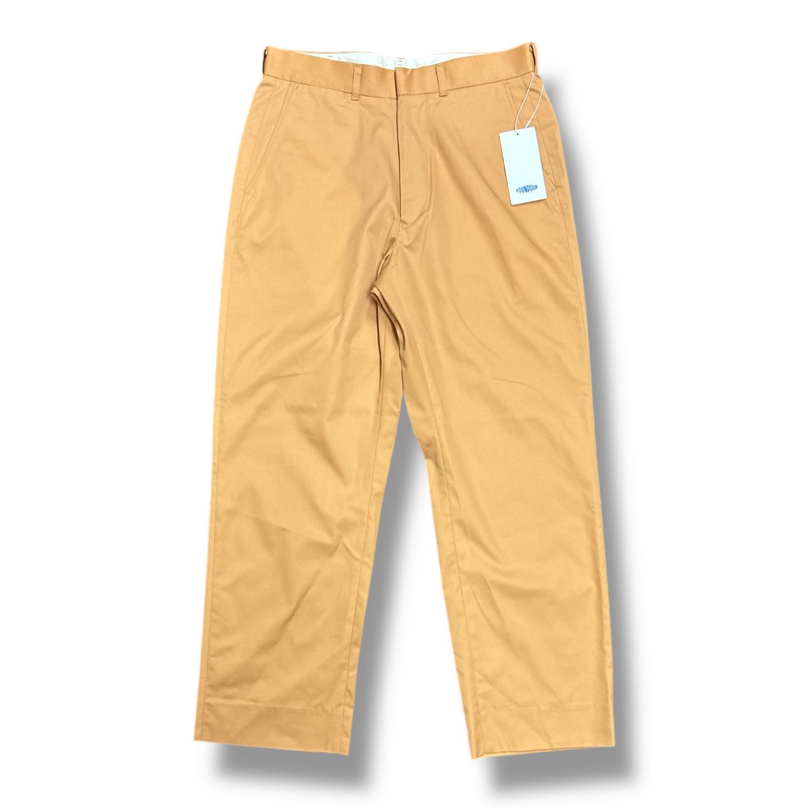 参考上代30800円 FOUNDOUR 25SS TWILL PANT ツイルパンツ トラウザー ファウンダ 015FD251015 オレンジ