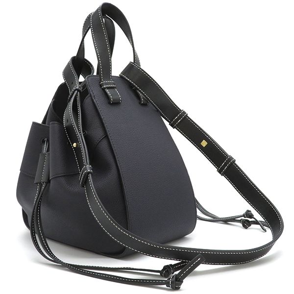 ロエベ LOEWE 2WAYバッグ ハンモック スモール カーフ ネイビー  