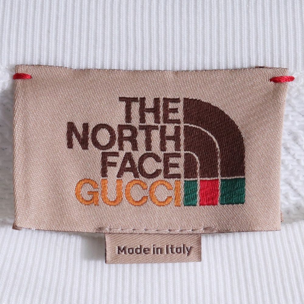 GUCCI × THE NORTH FACE コラボスウェット トレーナー Sサイズ ホワイト 617964 XJDBY 9095 グッチ ザノースフェイス Cotton Oversized Sweatshirt GUCCI × THE NORTH FACE コラボスウェット トレーナー Sサイズ