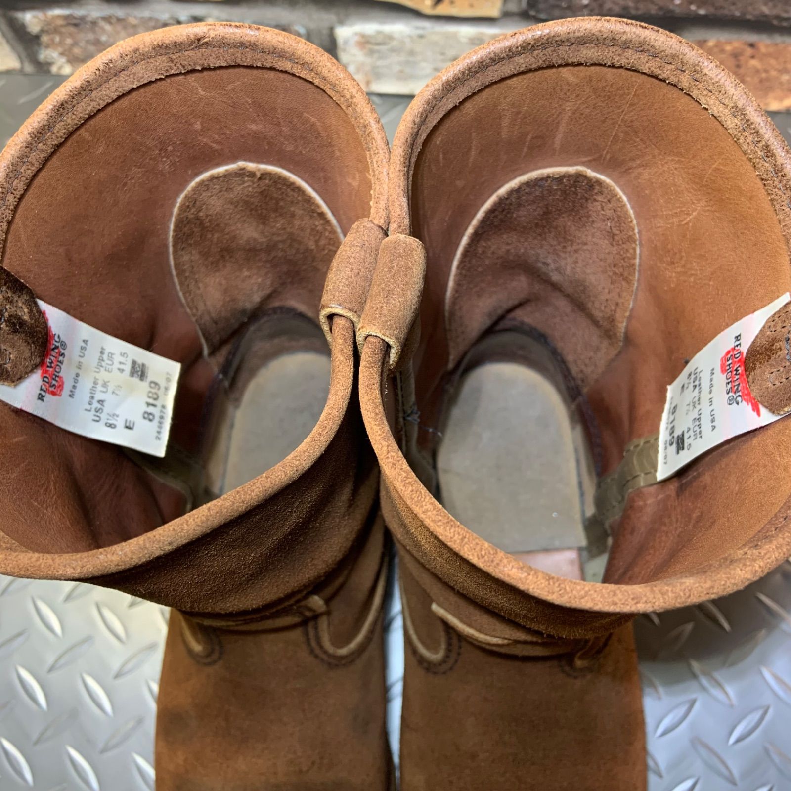 ☆REDWING 8189 ペコスブーツ 2007年製 US8.5E (24L2-8189-85) レッド