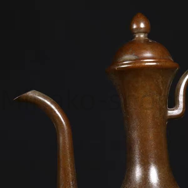 銅器 牡丹高把壺 徳利 装飾品 工芸品 置物 銅器 牡丹高把壺 徳利 装飾品 工芸品 置物 - メルカリ