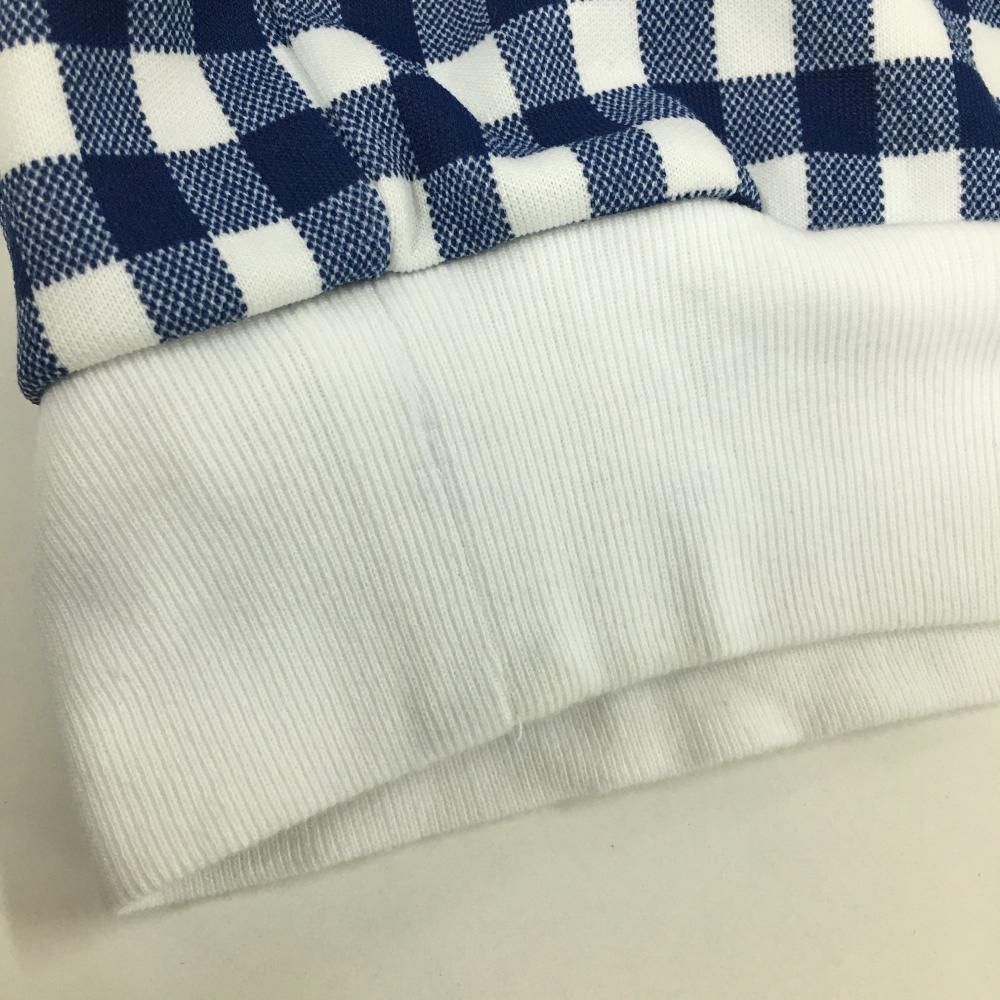 パーリーゲイツ ジャケットブルゾン ネイビー×白 ギンガムチェック