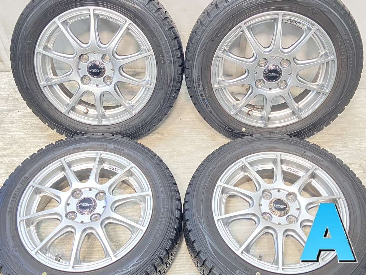 155/65R14  nダンロップ ウィンターマックス WM01 n　 XCROSS SPEED n14x4.5 43 100-4穴 n中古タイヤ スタッドレスタイヤ ホイールセット 4本セットn w14240808038