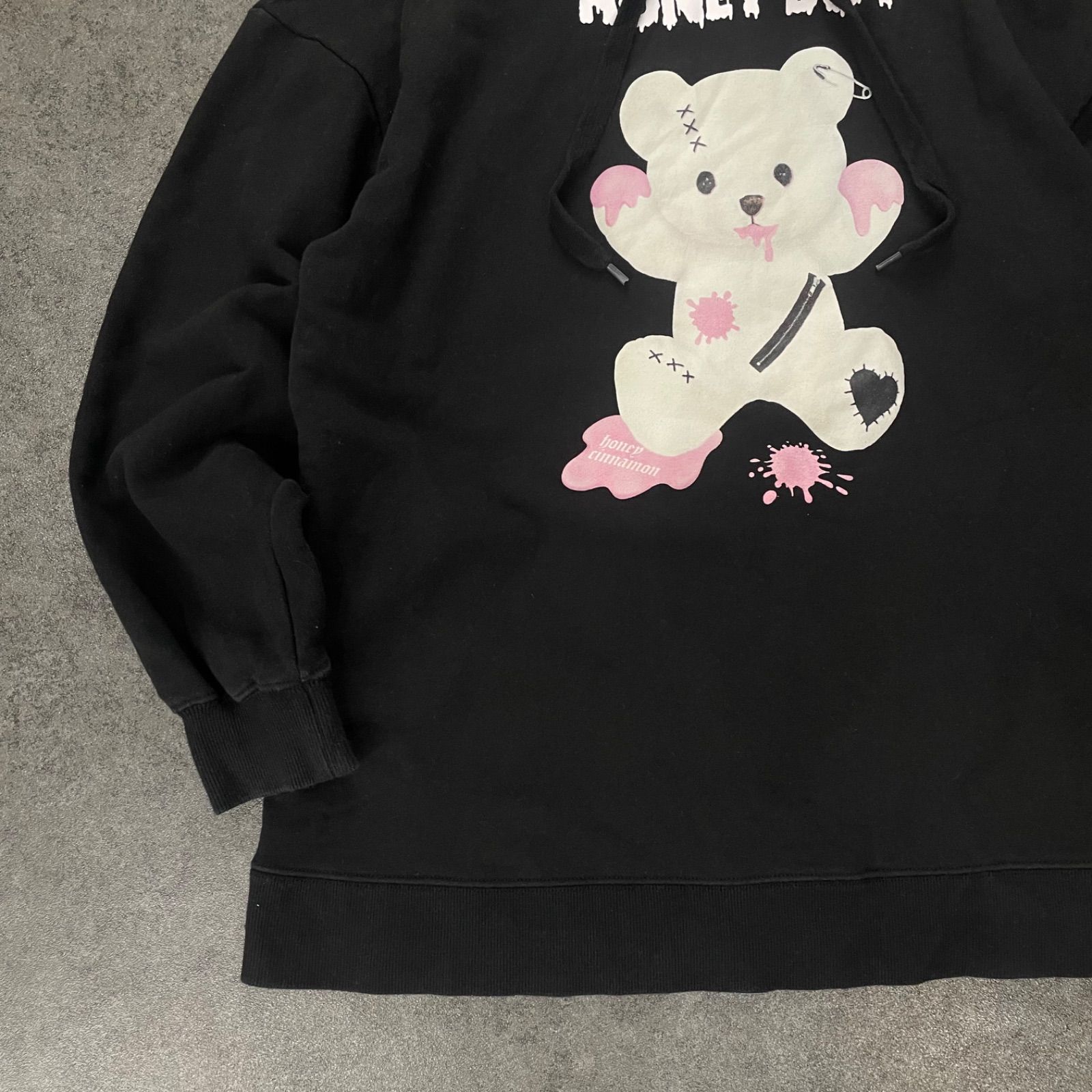 Honey Cinnamon Hoodie Black ハニーシナモン スウェット パーカー 