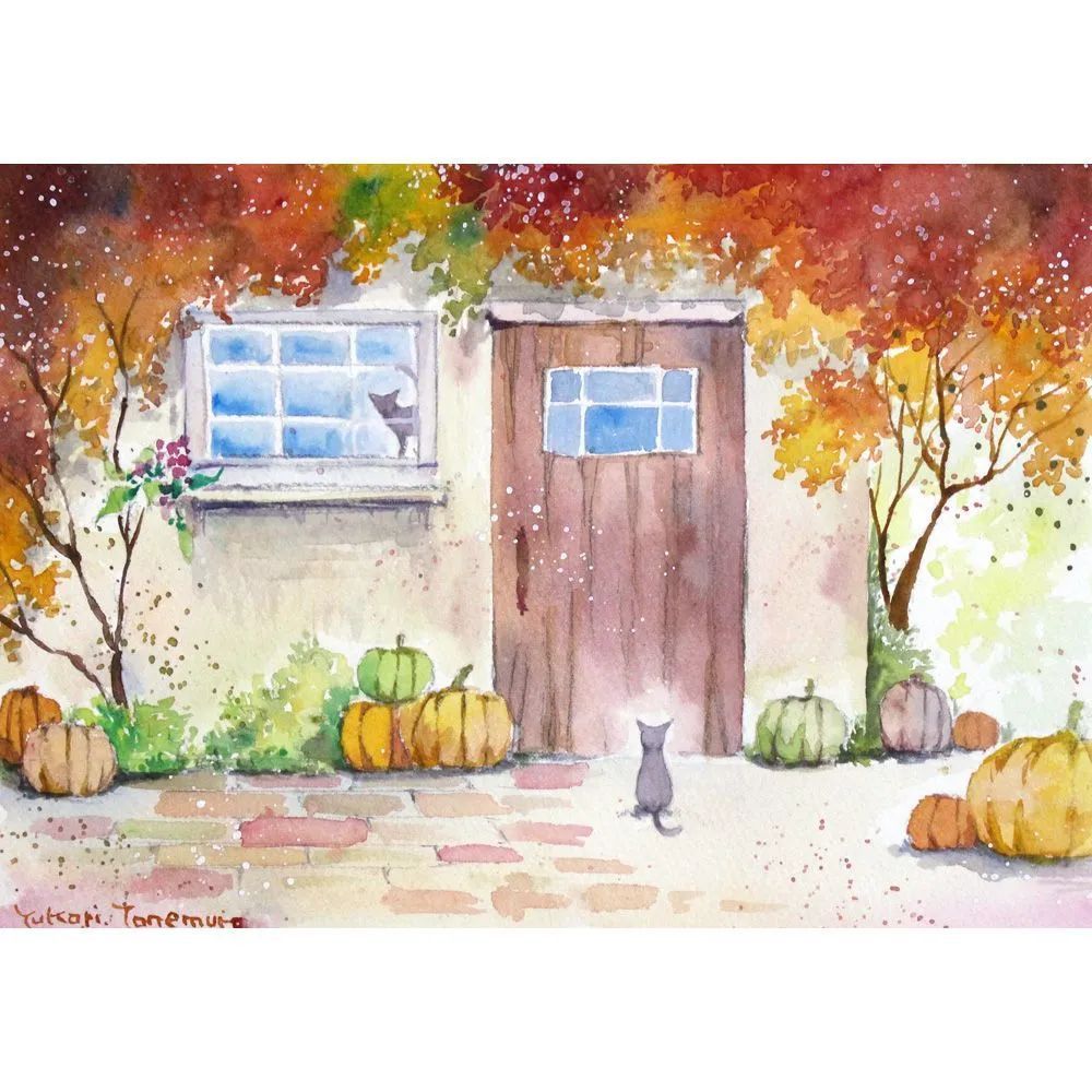 ☆ 境　肇 ☆「利尻岳」水彩画　大衣　新品額！ ☆ 境 肇 ☆「利尻岳」水彩画 大衣 新品額！ ☆ 境 肇 ☆「利尻岳」