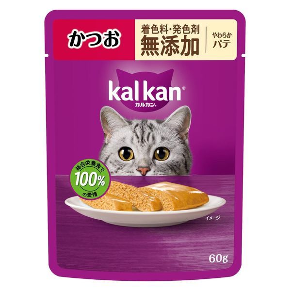 同梱不可 120個セット マースジャパン カルカンパウチ やわらかパテ かつお 着色料 発色剤 無添加 60g