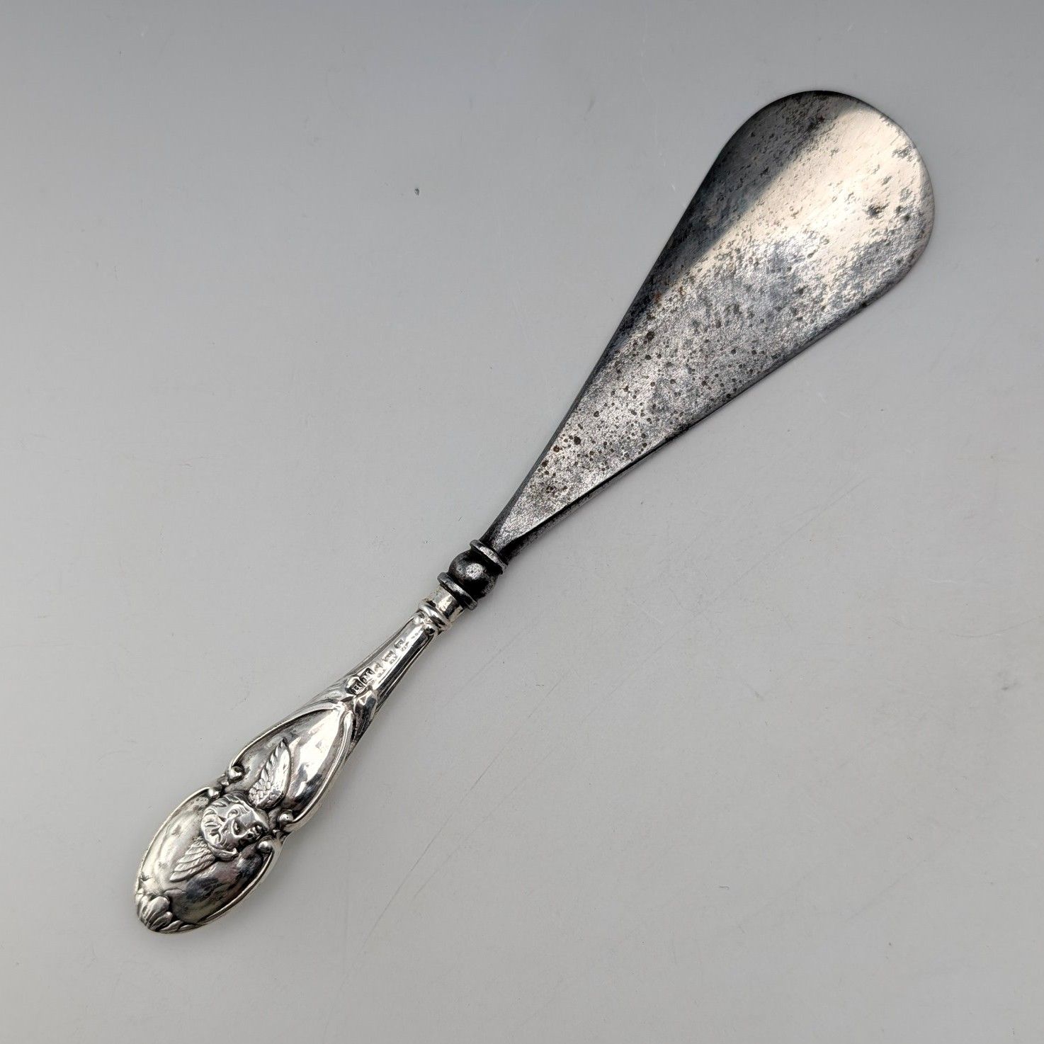 1905年 英国アンティーク 純銀ハンドル シューホーン ​靴べら Henry Matthews 1905年 英国アンティーク 純銀ハンドル シューホーン ​靴べら
