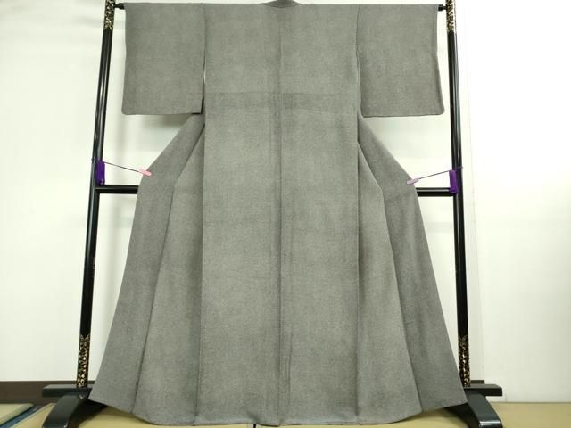 平和屋着物 上 江戸小紋 鮫小紋柄 紫黒色×白 鬼しぼ縮緬 DZAA9919kh5