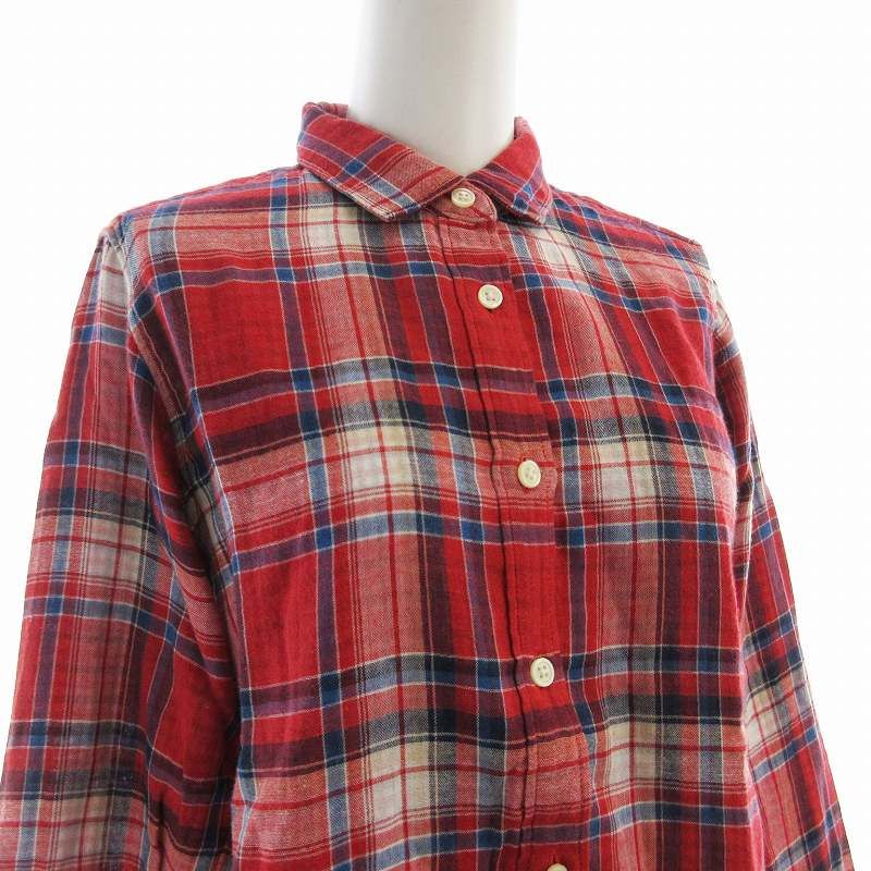 △送料込△★新品★ノースフェイス＊赤×黒＊ネルシャツ＊長袖＊M ☆新品☆ノースフェイス＊赤×黒＊ネルシャツ＊長袖＊M