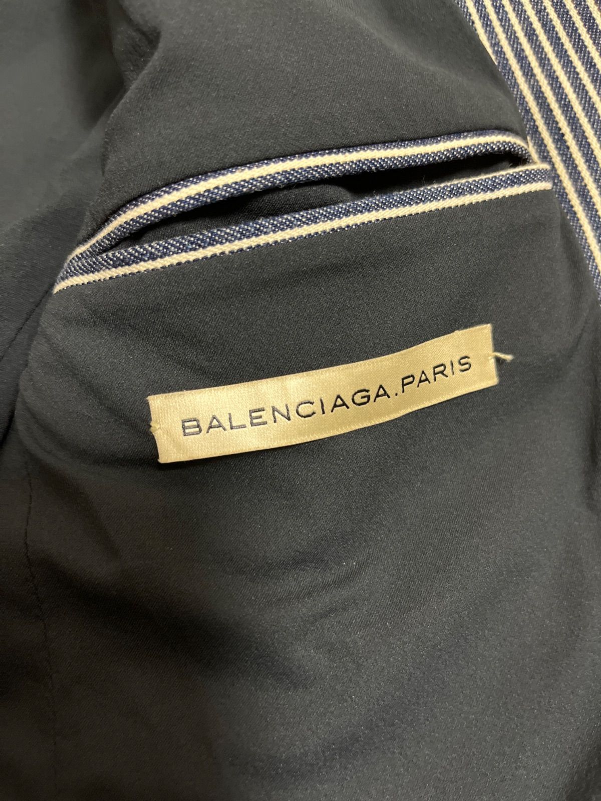 Z1560【美品】BALENCIAGA バレンシアガ ストライプ カジュアル