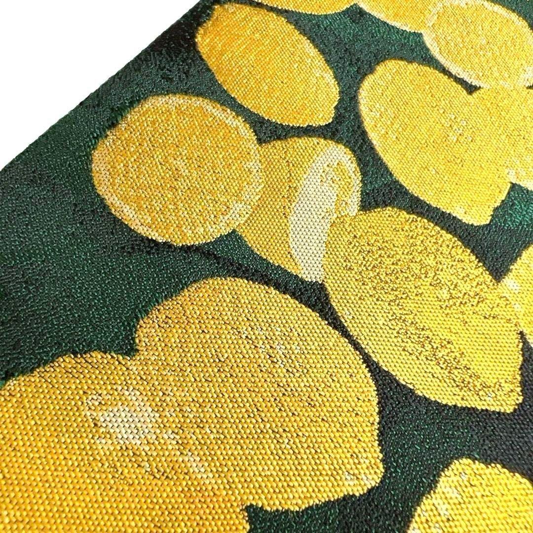 レモン 檸檬 リーフ模様 袋帯 着物 102a p 袋帯 – EMON