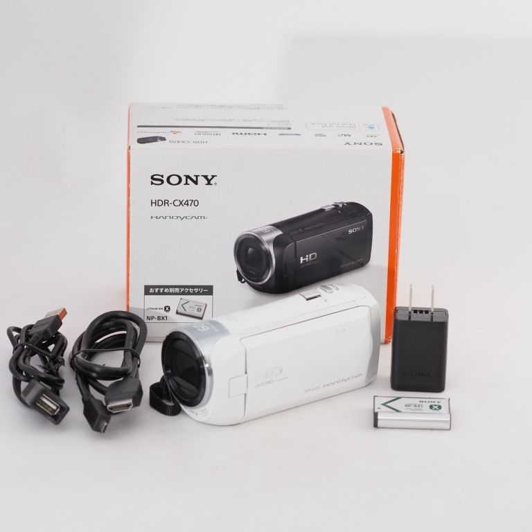 SONY ソニー ビデオカメラ HandycamＣ内蔵メモリー32GB 光学ズーム30倍 HDR-CX470 W