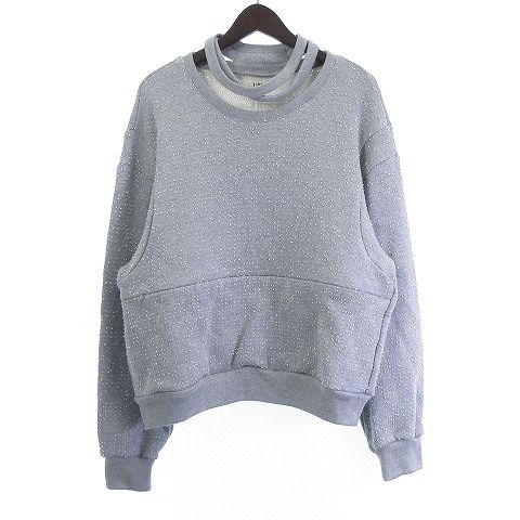 ランディ RANDY タグ付き 24AW LAY ニードルパンチ ネックレススウェットシャツ トレーナー グレー 2