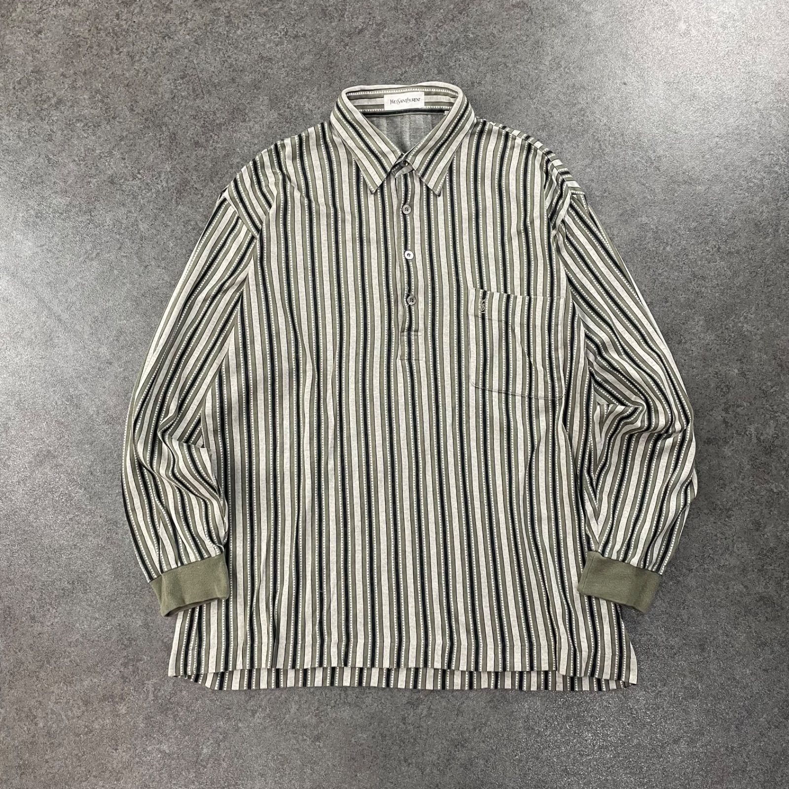 O1 90s 00s YSL YVES SAINT LAURENT L/S Shirt Vintage イヴサン