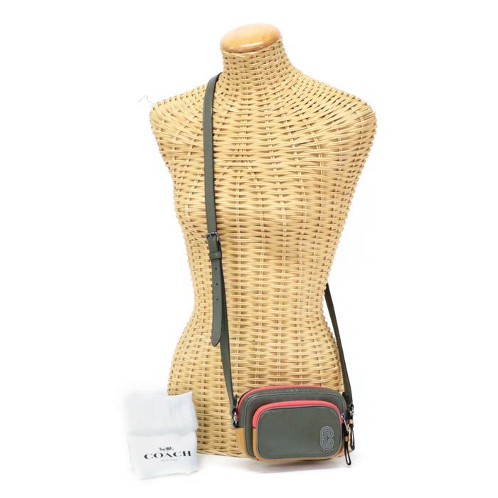 コーチ COACH ミニ エッジ ダブル ポーチ クロスボディ ウィズ コーチ  